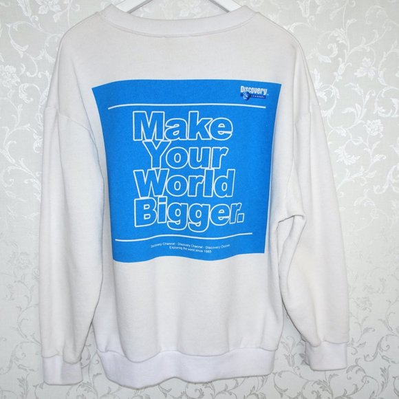 Zara Discovery Channel White Sweater Pullover - Picture 2 of 7